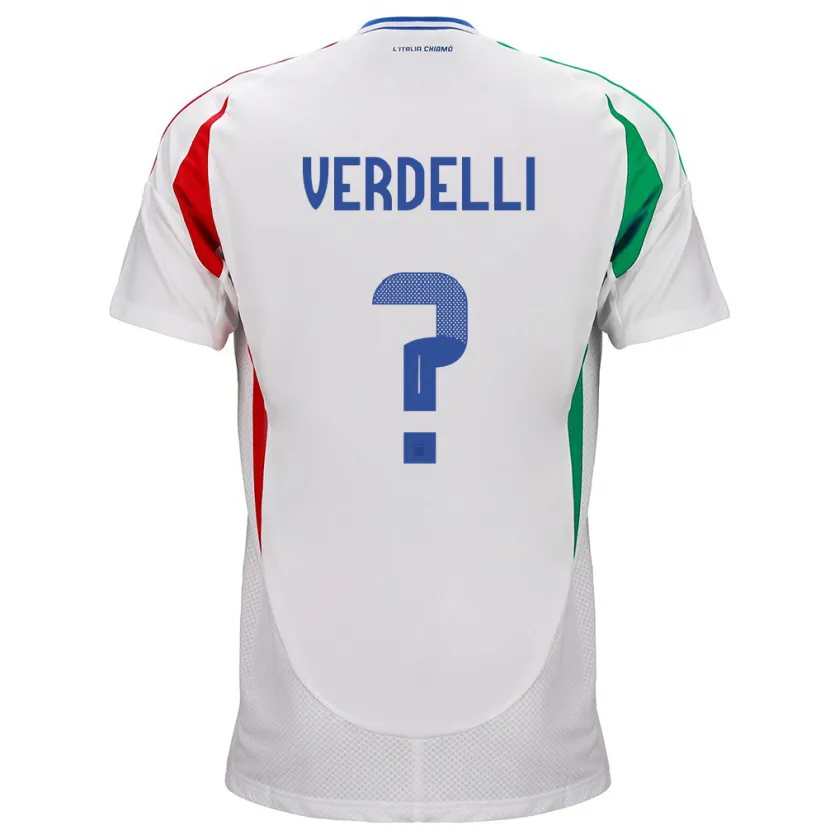 Danxen Damen Italien Davide Verdelli #0 Weiß Auswärtstrikot Trikot 24-26 T-Shirt