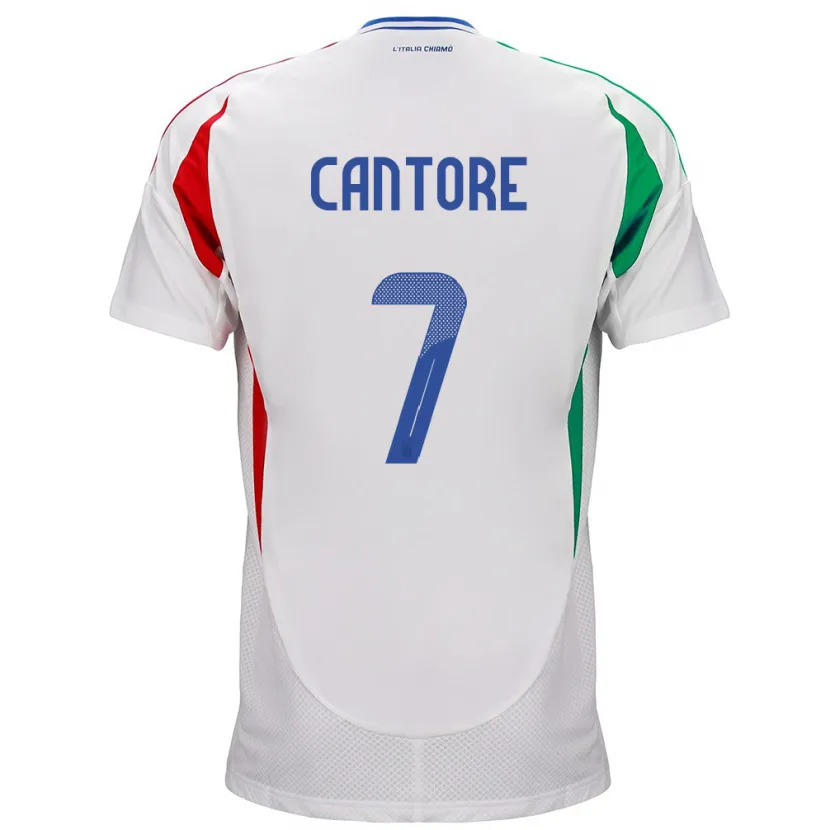 Danxen Damen Italien Sofia Cantore #7 Weiß Auswärtstrikot Trikot 24-26 T-Shirt