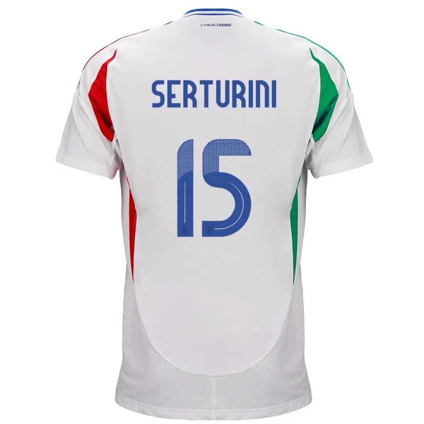 Danxen Damen Italien Annamaria Serturini #15 Weiß Auswärtstrikot Trikot 24-26 T-Shirt