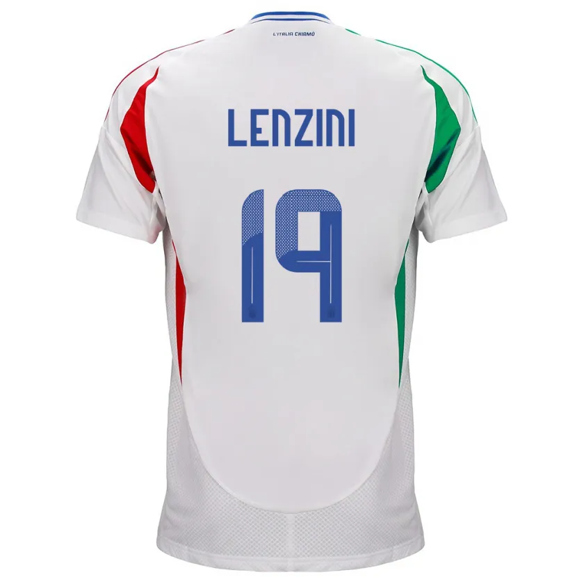 Danxen Damen Italien Martina Lenzini #19 Weiß Auswärtstrikot Trikot 24-26 T-Shirt
