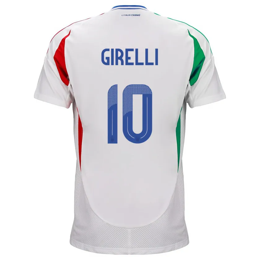 Danxen Damen Italien Cristiana Girelli #10 Weiß Auswärtstrikot Trikot 24-26 T-Shirt