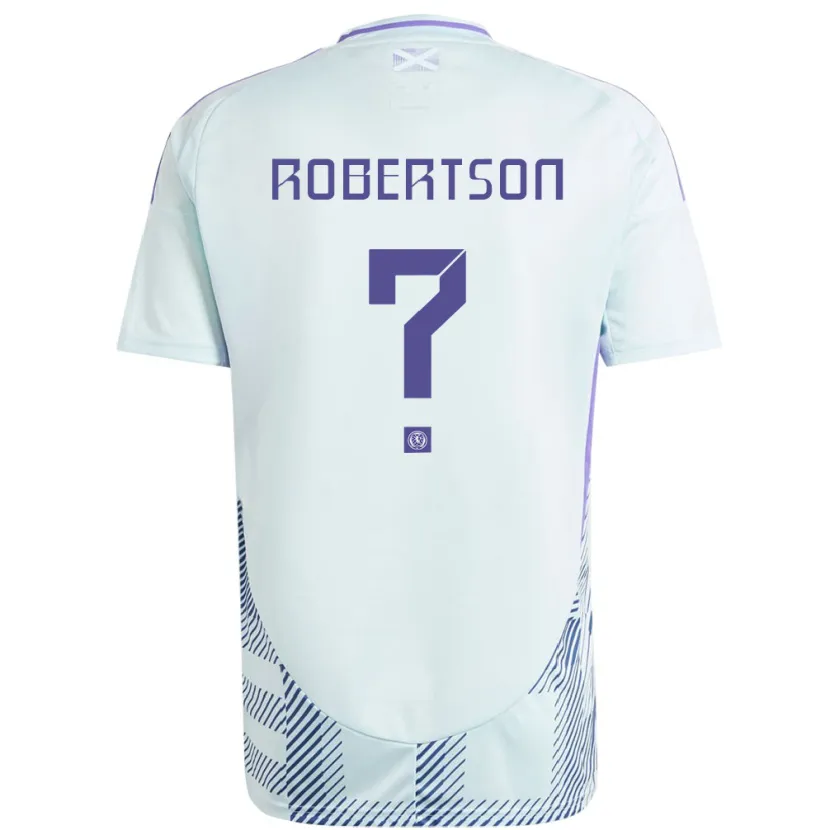 Danxen Damen Schottland Finlay Robertson #0 Helles Mintblau Auswärtstrikot Trikot 24-26 T-Shirt