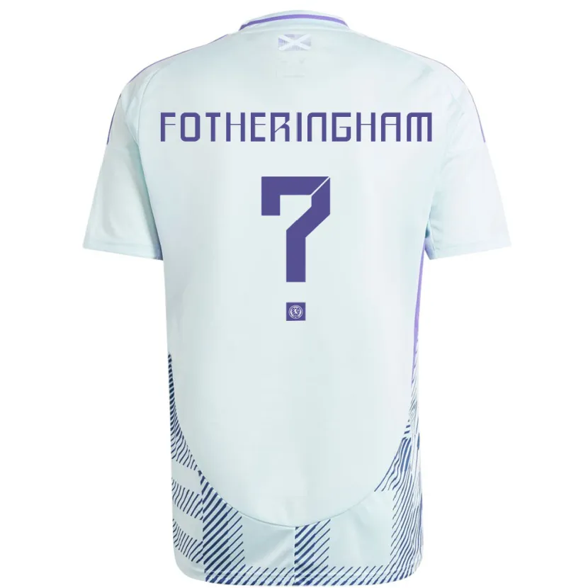 Danxen Damen Schottland Kai Fotheringham #0 Helles Mintblau Auswärtstrikot Trikot 24-26 T-Shirt