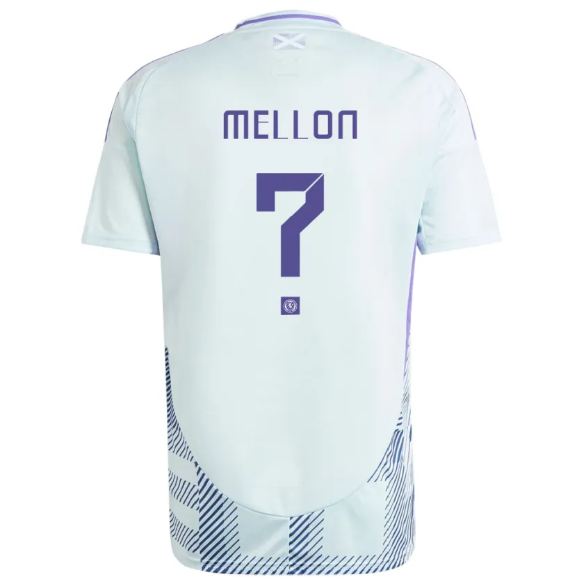 Danxen Damen Schottland Michael Mellon #0 Helles Mintblau Auswärtstrikot Trikot 24-26 T-Shirt