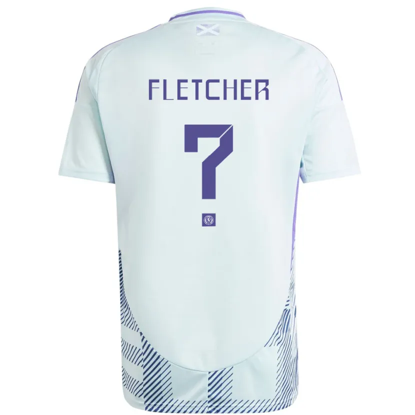 Danxen Damen Schottland Tyler Fletcher #0 Helles Mintblau Auswärtstrikot Trikot 24-26 T-Shirt