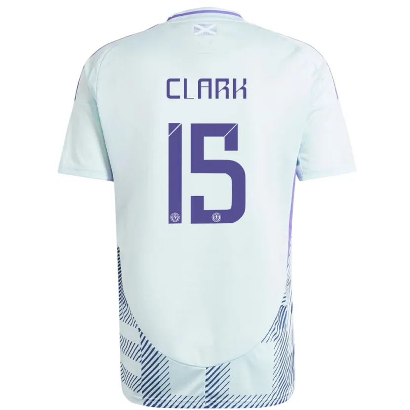 Danxen Damen Schottland Jenna Clark #15 Helles Mintblau Auswärtstrikot Trikot 24-26 T-Shirt