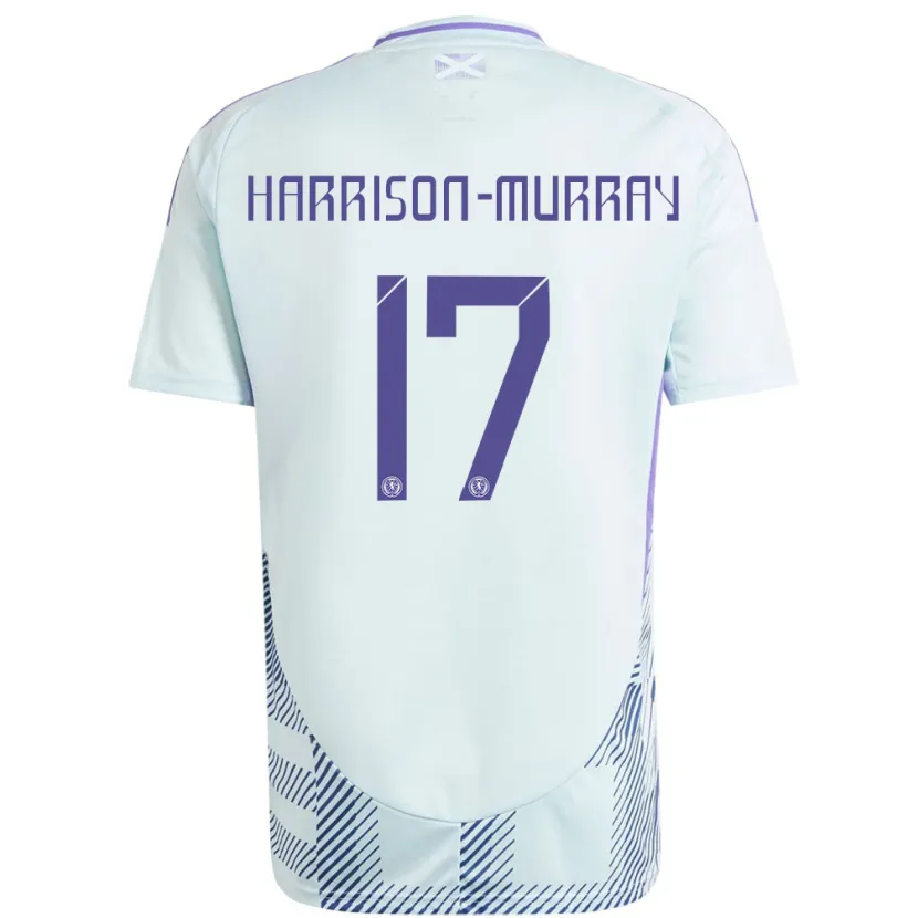 Danxen Damen Schottland Christie Harrison-Murray #17 Helles Mintblau Auswärtstrikot Trikot 24-26 T-Shirt