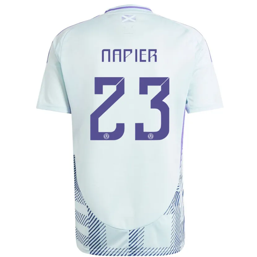 Danxen Damen Schottland Jamie-Lee Napier #23 Helles Mintblau Auswärtstrikot Trikot 24-26 T-Shirt