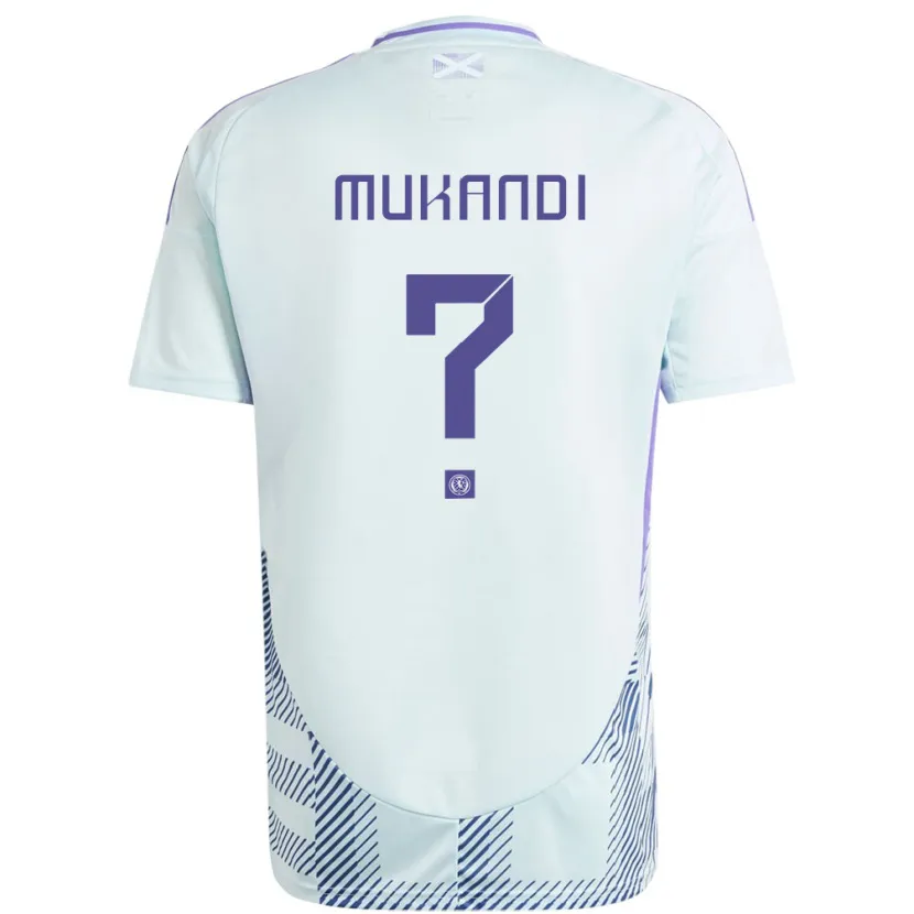 Danxen Damen Schottland Emma Mukandi #0 Helles Mintblau Auswärtstrikot Trikot 24-26 T-Shirt