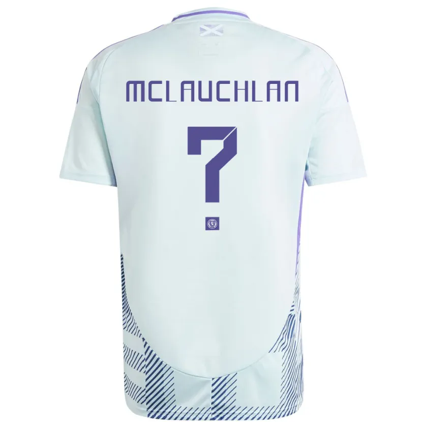 Danxen Damen Schottland Rachel Mclauchlan #0 Helles Mintblau Auswärtstrikot Trikot 24-26 T-Shirt