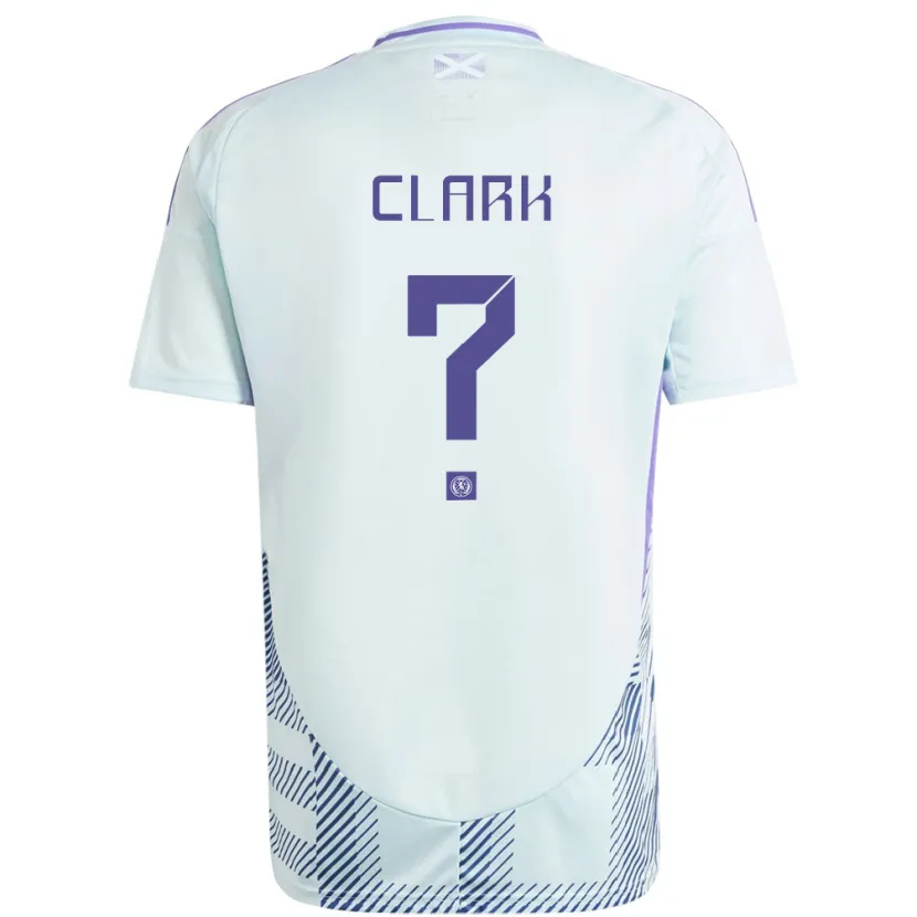 Danxen Damen Schottland Kelly Clark #0 Helles Mintblau Auswärtstrikot Trikot 24-26 T-Shirt