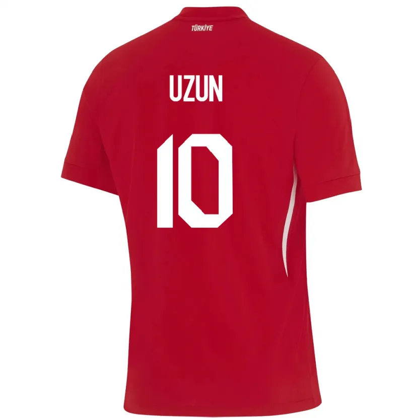 Danxen Damen Türkei Emre Uzun #10 Rot Auswärtstrikot Trikot 24-26 T-Shirt