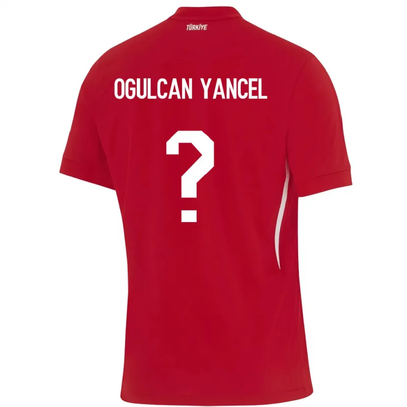 Danxen Damen Türkei Necati Oğulcan Yançel #0 Rot Auswärtstrikot Trikot 24-26 T-Shirt