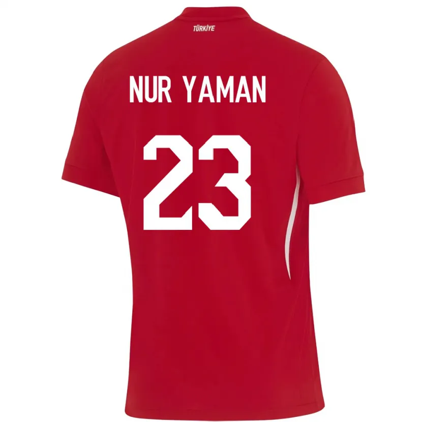 Danxen Damen Türkei Gamze Nur Yaman #23 Rot Auswärtstrikot Trikot 24-26 T-Shirt