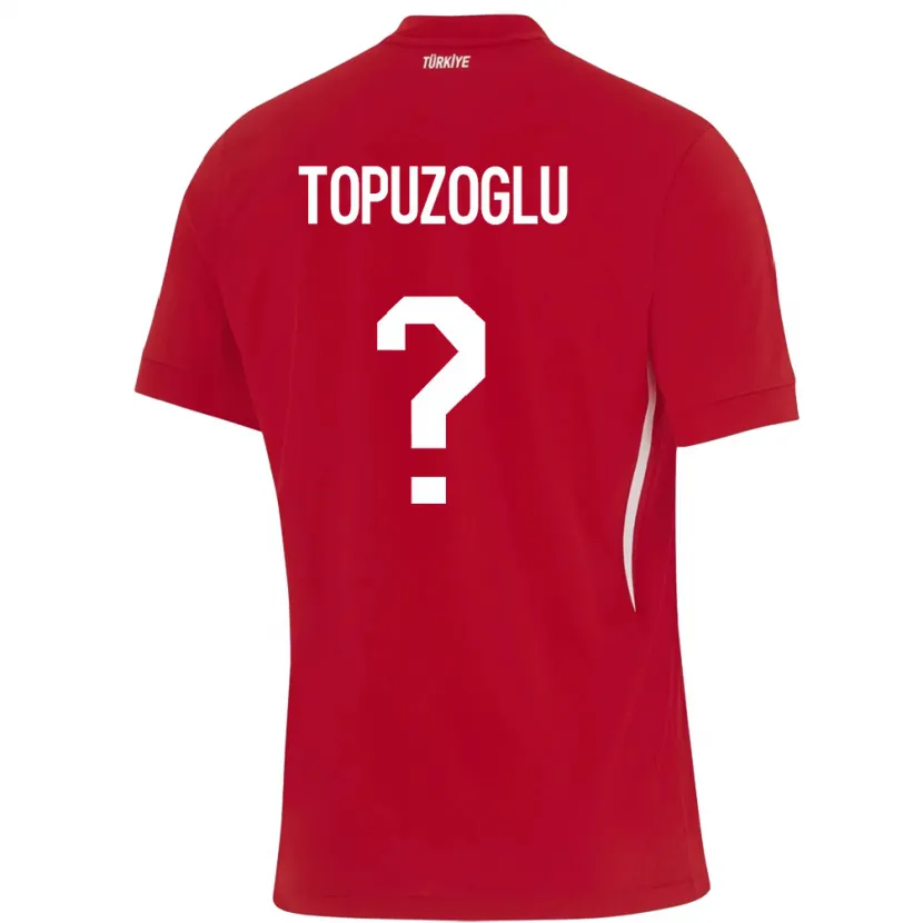 Danxen Damen Türkei Berna Topuzoğlu #0 Rot Auswärtstrikot Trikot 24-26 T-Shirt