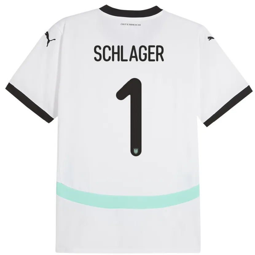 Danxen Damen Österreich Alexander Schlager #1 Weiß Auswärtstrikot Trikot 24-26 T-Shirt