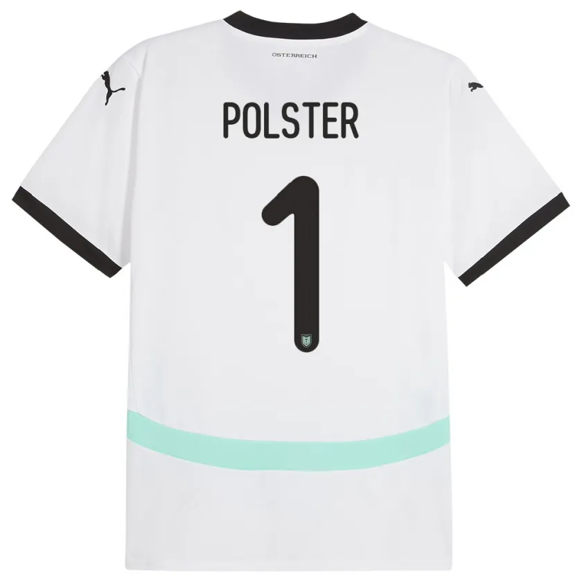Danxen Damen Österreich Nikolas Polster #1 Weiß Auswärtstrikot Trikot 24-26 T-Shirt