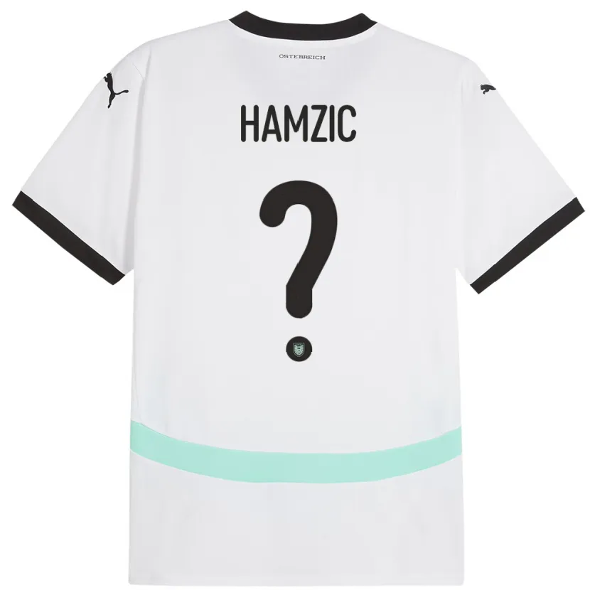 Danxen Damen Österreich Salko Hamzic #0 Weiß Auswärtstrikot Trikot 24-26 T-Shirt