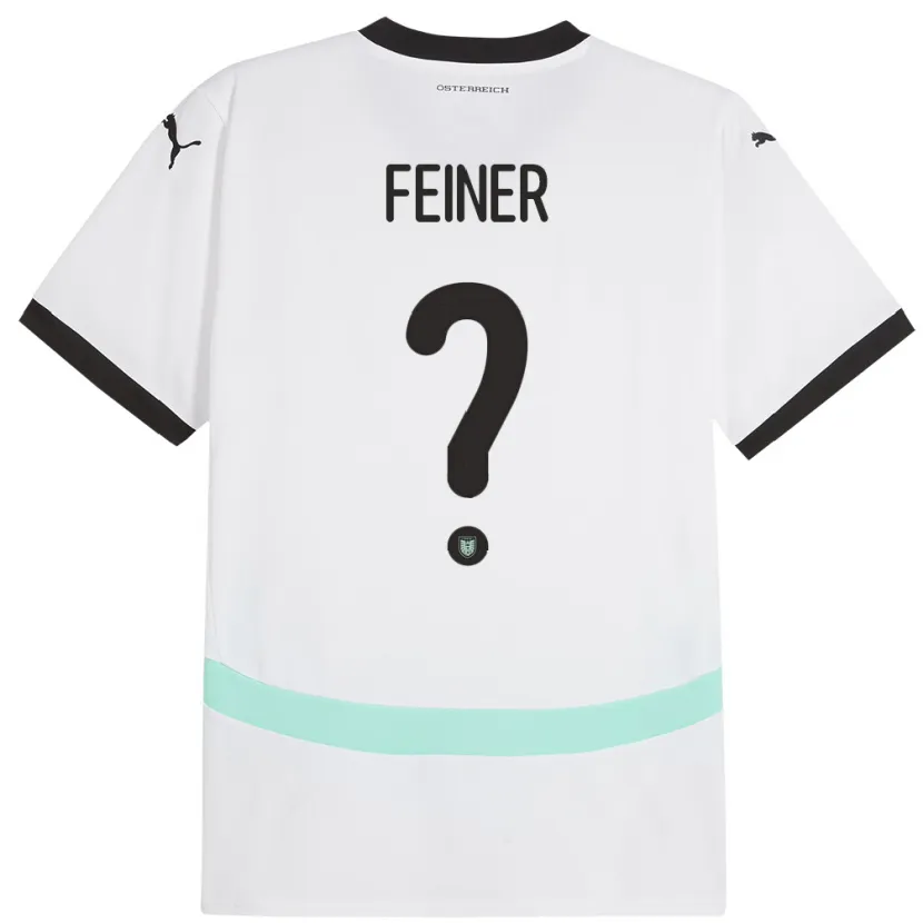 Danxen Damen Österreich Fabian Feiner #0 Weiß Auswärtstrikot Trikot 24-26 T-Shirt