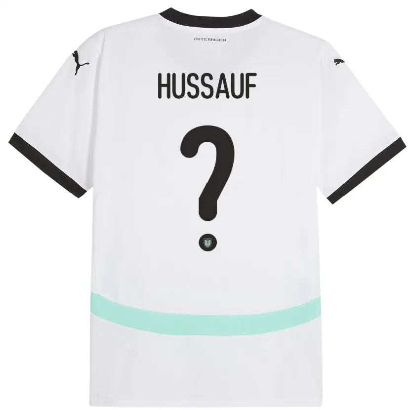 Danxen Damen Österreich Julian Hussauf #0 Weiß Auswärtstrikot Trikot 24-26 T-Shirt