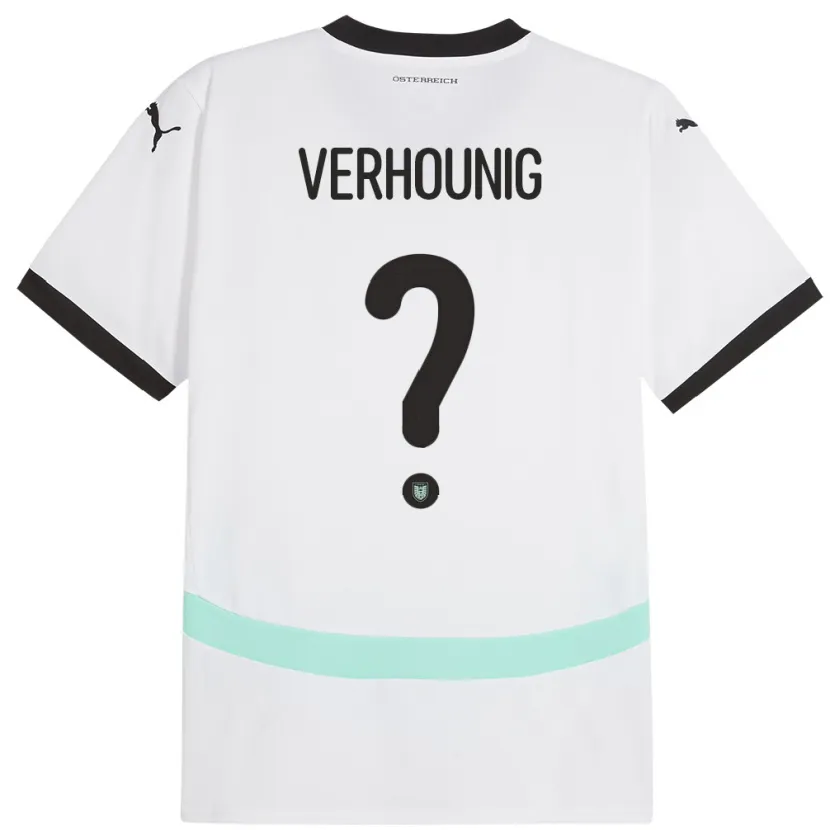 Danxen Damen Österreich Phillip Verhounig #0 Weiß Auswärtstrikot Trikot 24-26 T-Shirt