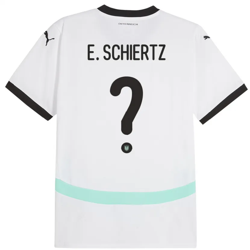Danxen Damen Österreich Emilio Schiertz #0 Weiß Auswärtstrikot Trikot 24-26 T-Shirt
