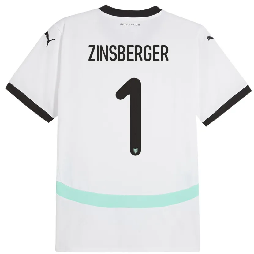 Danxen Damen Österreich Manuela Zinsberger #1 Weiß Auswärtstrikot Trikot 24-26 T-Shirt