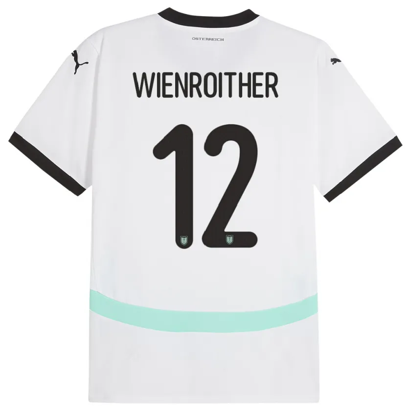 Danxen Damen Österreich Laura Wienroither #12 Weiß Auswärtstrikot Trikot 24-26 T-Shirt