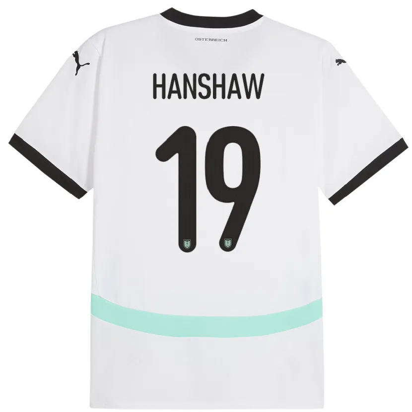 Danxen Damen Österreich Verena Hanshaw #19 Weiß Auswärtstrikot Trikot 24-26 T-Shirt