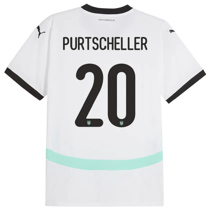 Danxen Damen Österreich Lilli Purtscheller #20 Weiß Auswärtstrikot Trikot 24-26 T-Shirt
