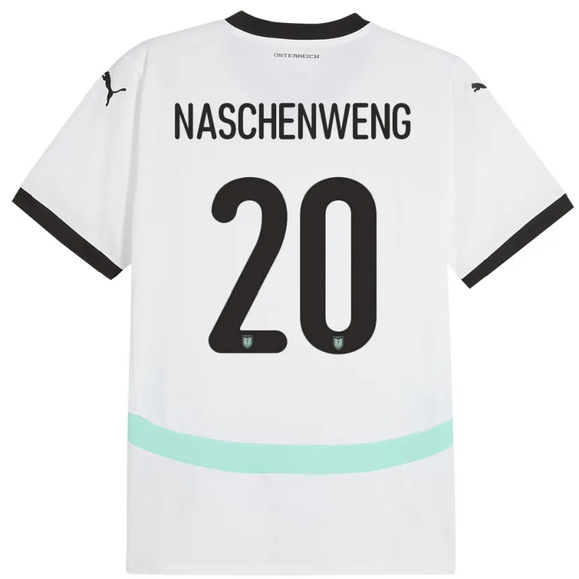 Danxen Damen Österreich Katharina Naschenweng #20 Weiß Auswärtstrikot Trikot 24-26 T-Shirt