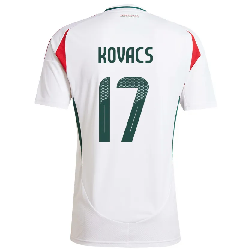 Danxen Damen Ungarn Mátyás Kovács #17 Weiß Auswärtstrikot Trikot 24-26 T-Shirt