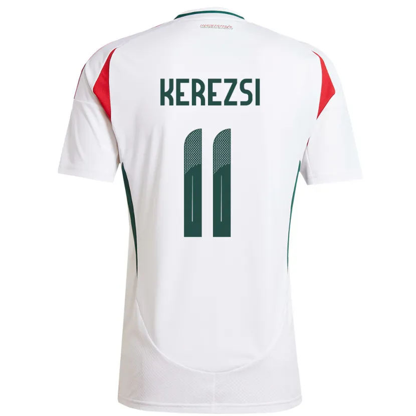 Danxen Damen Ungarn Zalán Kerezsi #11 Weiß Auswärtstrikot Trikot 24-26 T-Shirt