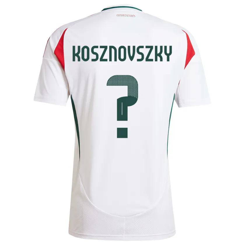Danxen Damen Ungarn Márk Kosznovszky #0 Weiß Auswärtstrikot Trikot 24-26 T-Shirt