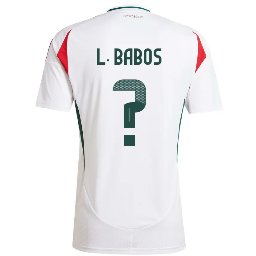 Danxen Damen Ungarn Levente Babós #0 Weiß Auswärtstrikot Trikot 24-26 T-Shirt