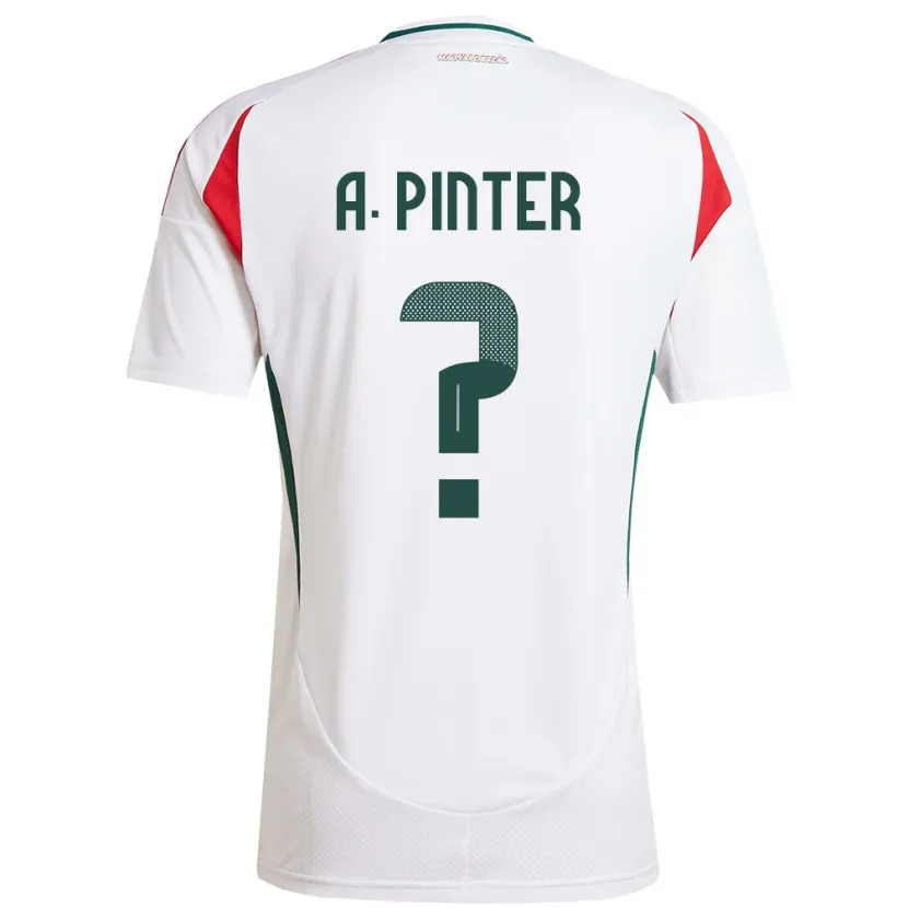 Danxen Damen Ungarn Attila Pintér #0 Weiß Auswärtstrikot Trikot 24-26 T-Shirt