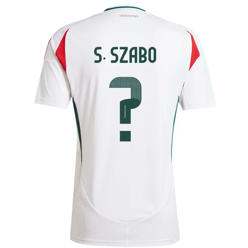 Danxen Damen Ungarn Szilárd Szabó #0 Weiß Auswärtstrikot Trikot 24-26 T-Shirt