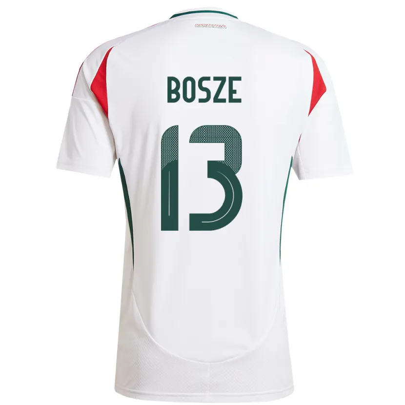 Danxen Damen Ungarn Levente Bősze #13 Weiß Auswärtstrikot Trikot 24-26 T-Shirt
