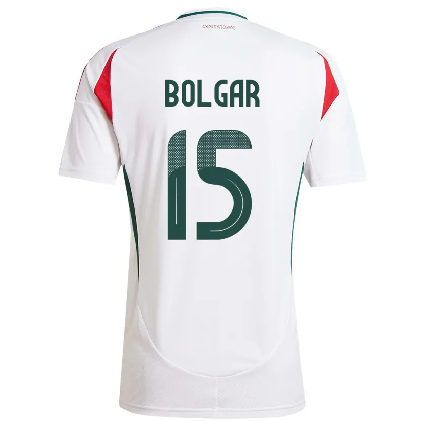 Danxen Damen Ungarn Botond Bolgár #15 Weiß Auswärtstrikot Trikot 24-26 T-Shirt