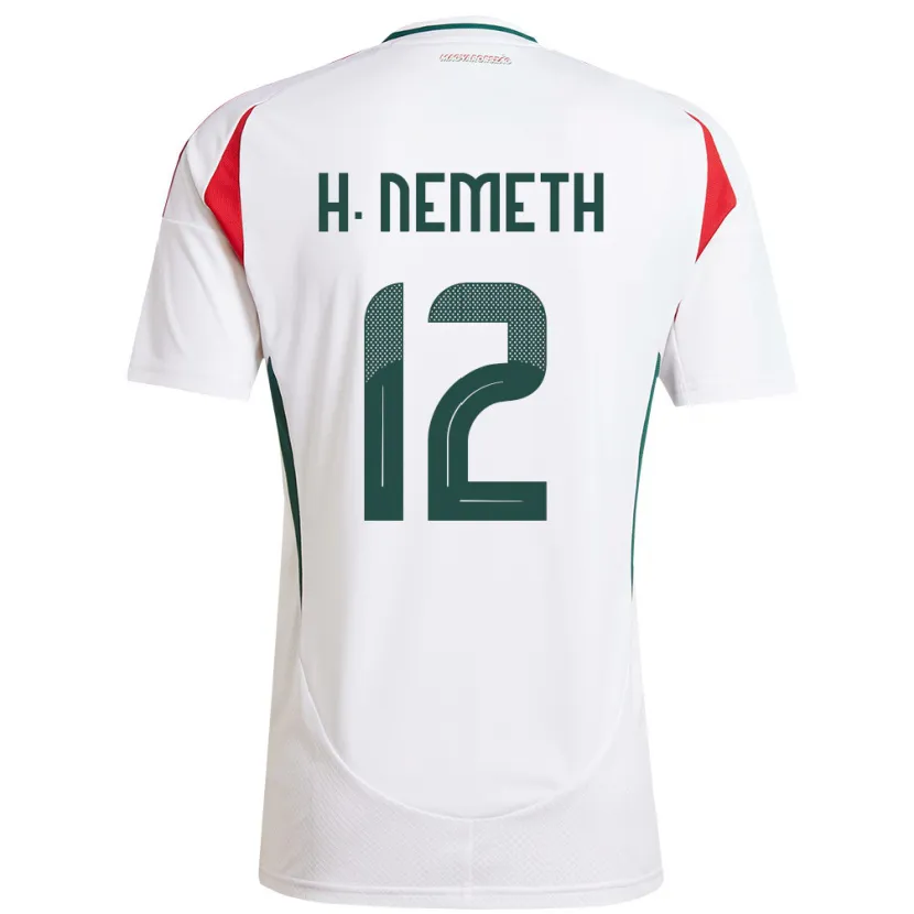 Danxen Damen Ungarn Hanna Németh #12 Weiß Auswärtstrikot Trikot 24-26 T-Shirt