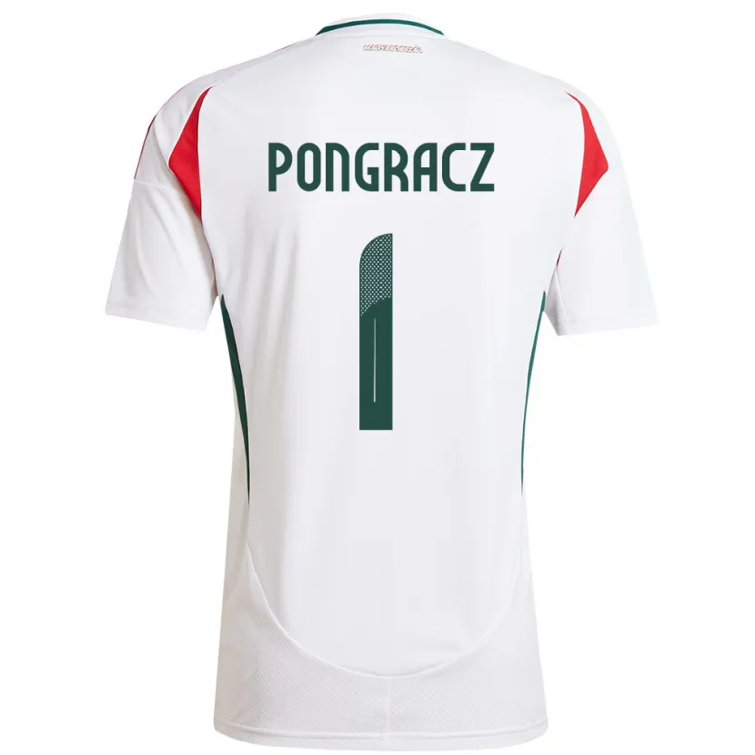 Danxen Damen Ungarn Agness Pongracz #1 Weiß Auswärtstrikot Trikot 24-26 T-Shirt