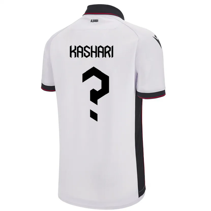 Danxen Damen Albanien Klaus Kashari #0 Weiß Auswärtstrikot Trikot 24-26 T-Shirt
