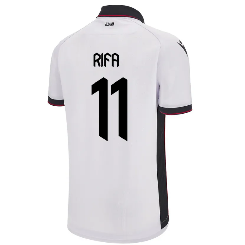Danxen Damen Albanien Oresti Rifa #11 Weiß Auswärtstrikot Trikot 24-26 T-Shirt