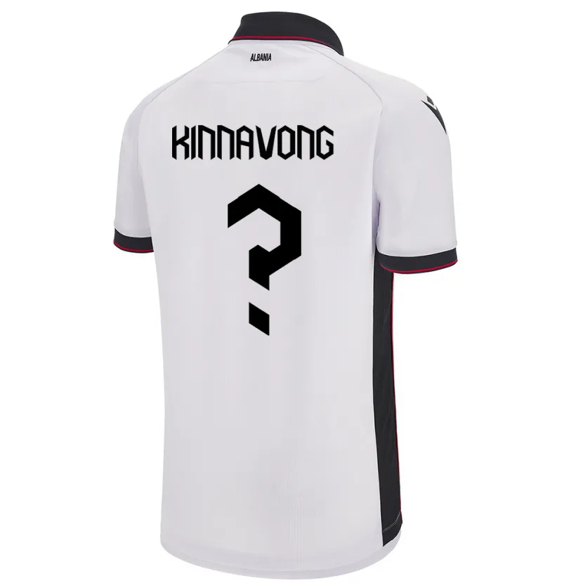 Danxen Damen Albanien Jordan Kinnavong #0 Weiß Auswärtstrikot Trikot 24-26 T-Shirt