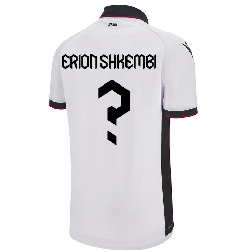 Danxen Damen Albanien Erion Shkembi #0 Weiß Auswärtstrikot Trikot 24-26 T-Shirt