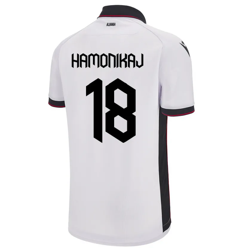 Danxen Damen Albanien Klea Hamonikaj #18 Weiß Auswärtstrikot Trikot 24-26 T-Shirt