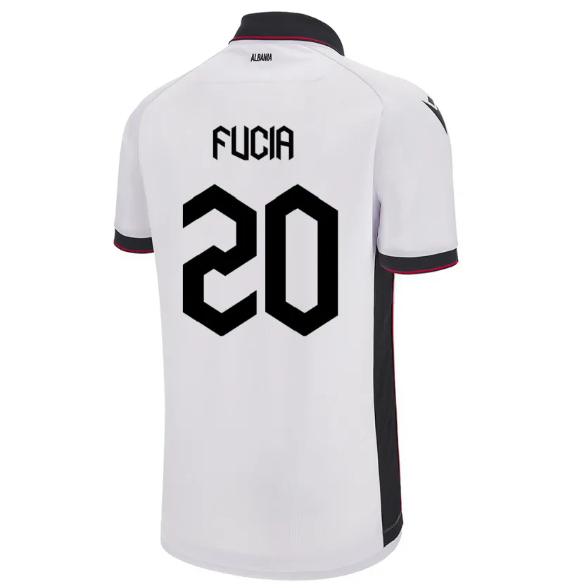 Danxen Damen Albanien Bora Fucia #20 Weiß Auswärtstrikot Trikot 24-26 T-Shirt