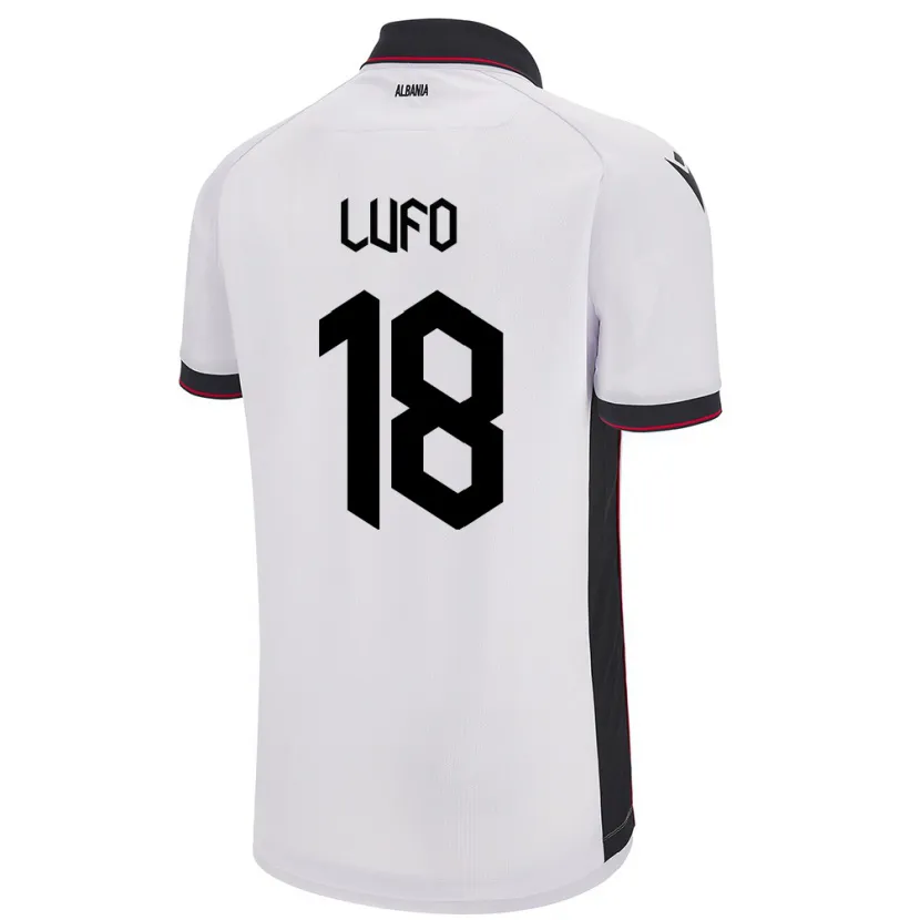 Danxen Damen Albanien Esi Lufo #18 Weiß Auswärtstrikot Trikot 24-26 T-Shirt
