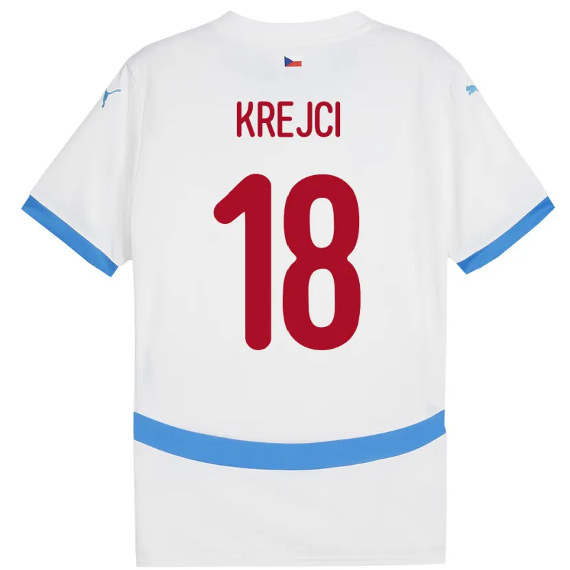 Danxen Damen Tschechien Ladislav Krejci #18 Weiß Auswärtstrikot Trikot 24-26 T-Shirt