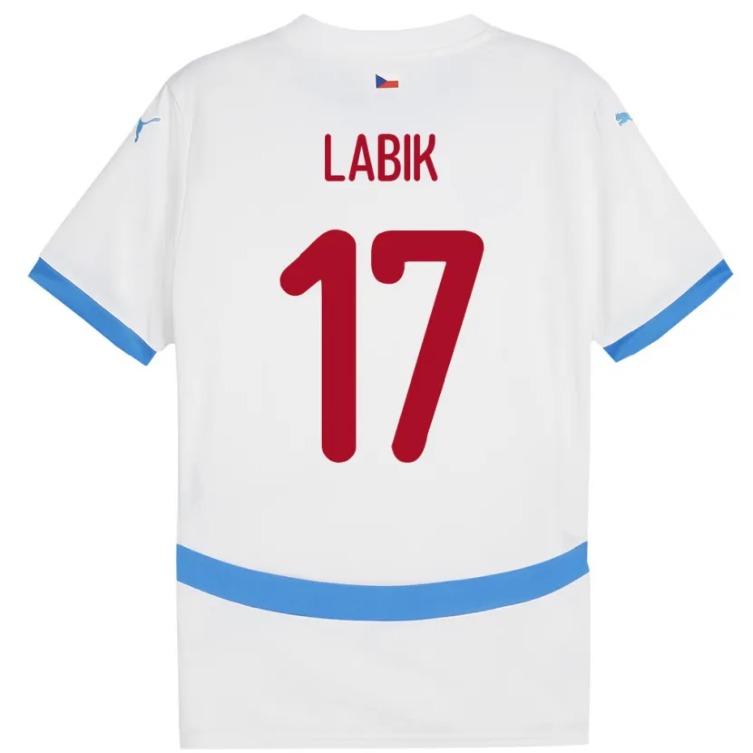 Danxen Damen Tschechien Albert Labik #17 Weiß Auswärtstrikot Trikot 24-26 T-Shirt